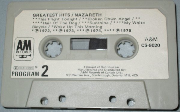 Nazareth - Greatest Hits | A&M Records (CS-9020) - 3 Nazareth - Greatest Hits | A&M Records (CS-9020) - 3