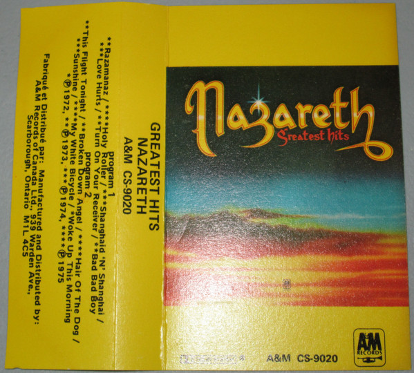Nazareth - Greatest Hits | A&M Records (CS-9020) - main Nazareth - Greatest Hits | A&M Records (CS-9020) - main