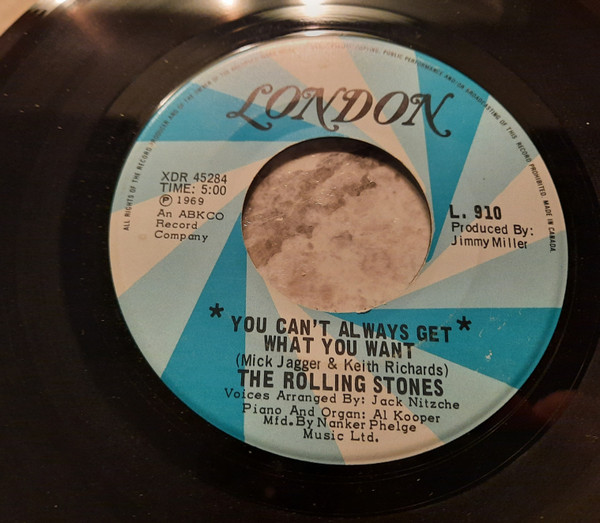 The Rolling Stones - Honky Tonk Women / You Can't Always Get What You Want | London Records (L. 910) - 2
