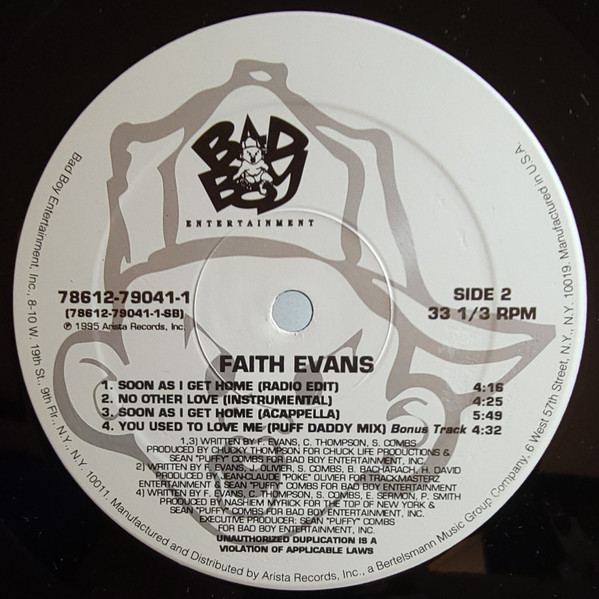 Faith Evans - Soon As I Get Home | Bad Boy Entertainment (78612-79041-1) - 4 Faith Evans - Soon As I Get Home | Bad Boy Entertainment (78612-79041-1) - 4
