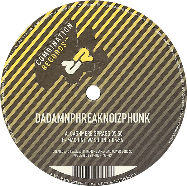 Da Damn Phreak Noize Phunk - Cashmere Sprags / Machine Wash Only | Combination Records (CORE 014-1) - main Da Damn Phreak Noize Phunk - Cashmere Sprags / Machine Wash Only | Combination Records (CORE 014-1) - main