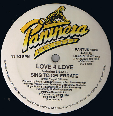 Love 4 Love Featuring Sista F. - Sing To Celebrate | Panthera Records (US) (PANTUS-1024) - main Love 4 Love Featuring Sista F. - Sing To Celebrate | Panthera Records (US) (PANTUS-1024) - main