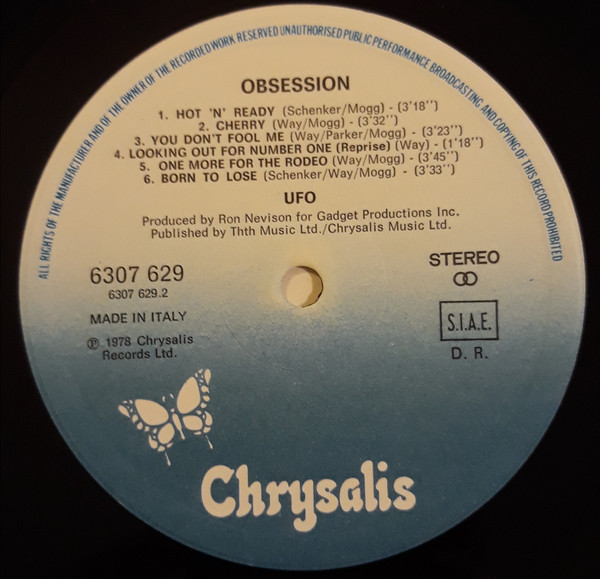 UFO - Obsession | Chrysalis (6307 629) - 4
