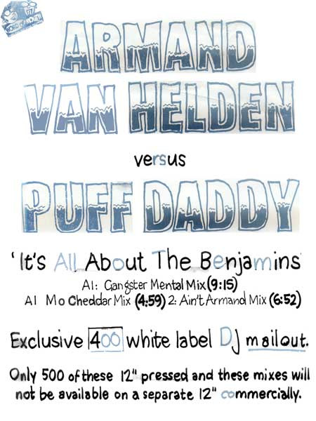 Armand Van Helden Vs. Puff Daddy & The Family - It's All About The Benjamins | Not On Label (BEN 12)