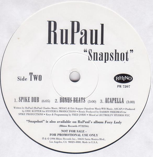 RuPaul - Snapshot | Rhino Records (PR 7207) - 2 RuPaul - Snapshot | Rhino Records (PR 7207) - 2