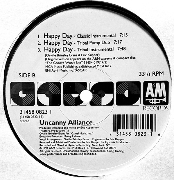 Uncanny Alliance - Happy Day | A&M Records (31458 0823 1) - 2 Uncanny Alliance - Happy Day | A&M Records (31458 0823 1) - 2
