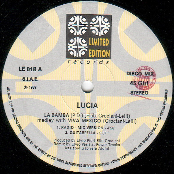 Lucia - La Bamba Medley With Viva Mexico | Limited Edition Records (LE 018)
