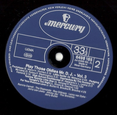 Play Those Oldies Mr. D.J. Vol. III