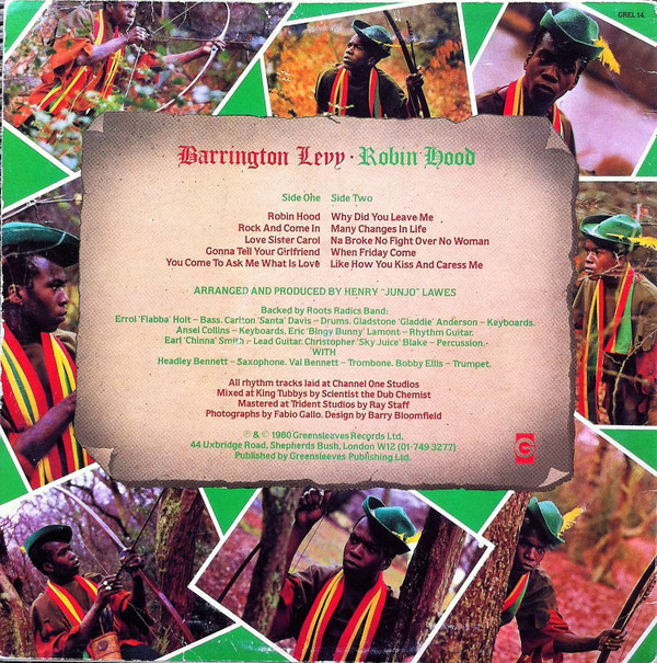 Barrington Levy - Robin Hood | Greensleeves Records (GREL 14) - 2