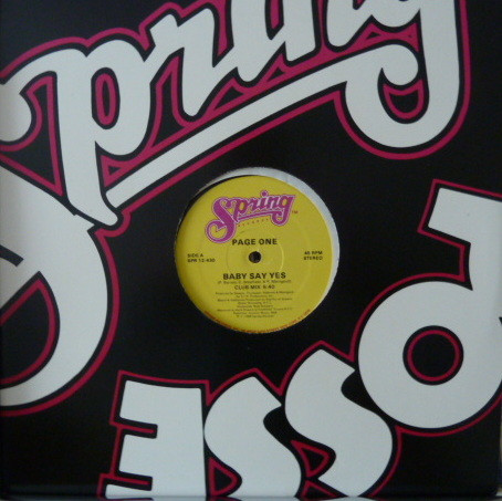 Page One - Baby Say Yes | Spring Records (SPR 12-430) - 5 Page One - Baby Say Yes | Spring Records (SPR 12-430) - 5