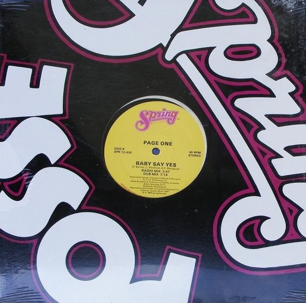 Page One - Baby Say Yes | Spring Records (SPR 12-430) - 3 Page One - Baby Say Yes | Spring Records (SPR 12-430) - 3