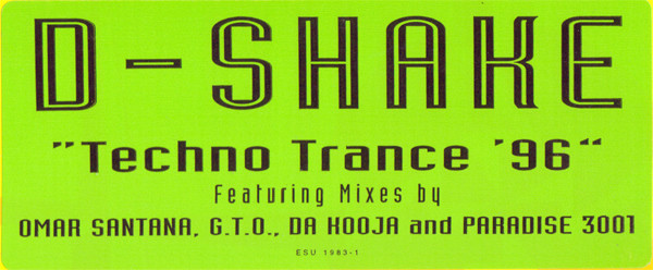 D-Shake - Techno Trance '96 | ESP-SUN Records (ESU 1983-1) - 3
