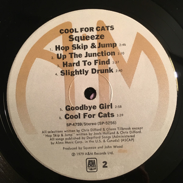 Squeeze - Cool For Cats | A&M Records (SP-4759) - 4 Squeeze - Cool For Cats | A&M Records (SP-4759) - 4