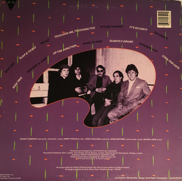 Squeeze - Cool For Cats | A&M Records (SP-4759) - 2 Squeeze - Cool For Cats | A&M Records (SP-4759) - 2