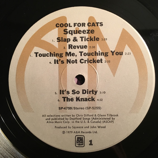 Squeeze - Cool For Cats | A&M Records (SP-4759) - 3 Squeeze - Cool For Cats | A&M Records (SP-4759) - 3