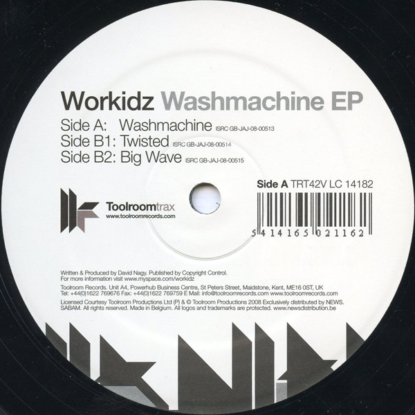Workidz - Washmachine EP | Toolroom Trax (TRT42V) - main