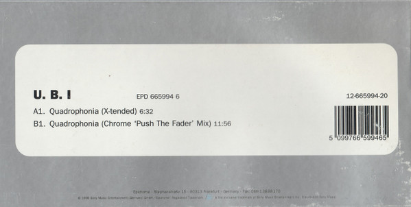U.B.I. - Quadrophonia | Epidrome (EPD 665994 6) - 5