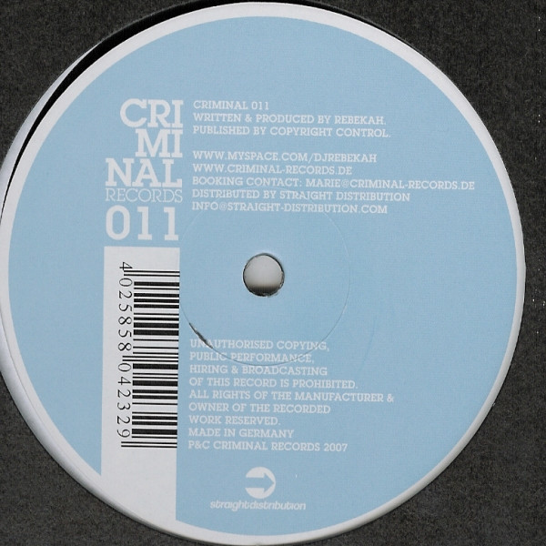 Rebekah - Freakonomics / Neo | Criminal Records (CRIMINAL011) - 2