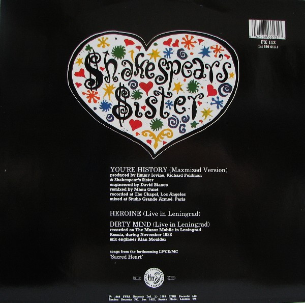 Shakespear's Sister - You're History | FFRR (FX 112) - 2