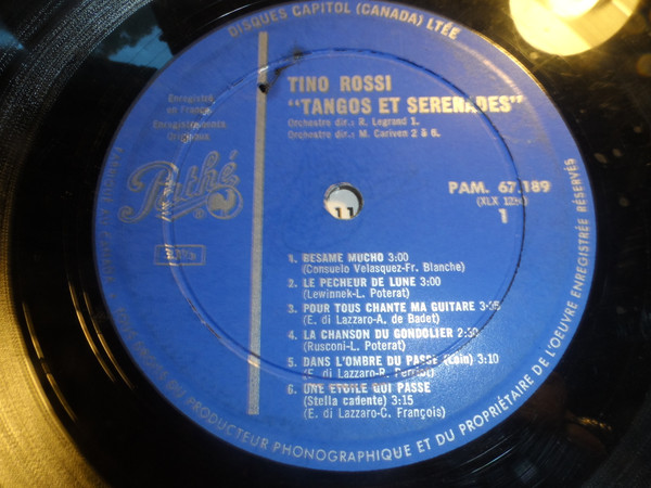 Tino Rossi - Tangos Et Serenades | Pathé (PAM. 67.189) - 3