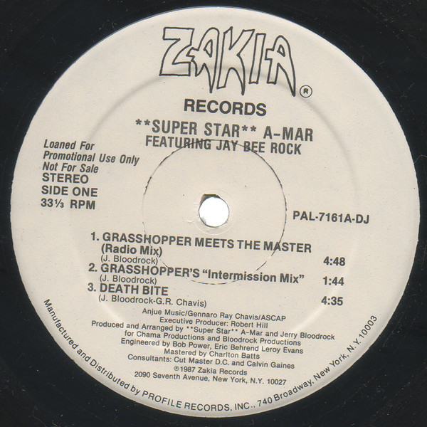 **Super Star** A-Mar  &  Jay Bee Rock - Grasshopper Meets The Master | Zakia Records (PAL-7161-DJ)