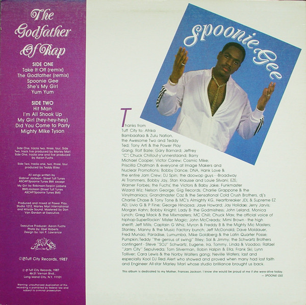 Spoonie Gee - The Godfather Of Rap | Tuff City (TUF LP 5551) - 2