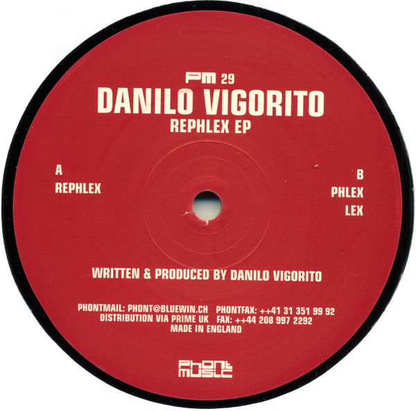 Danilo Vigorito - Rephlex EP | Phont Music (PM29) - main