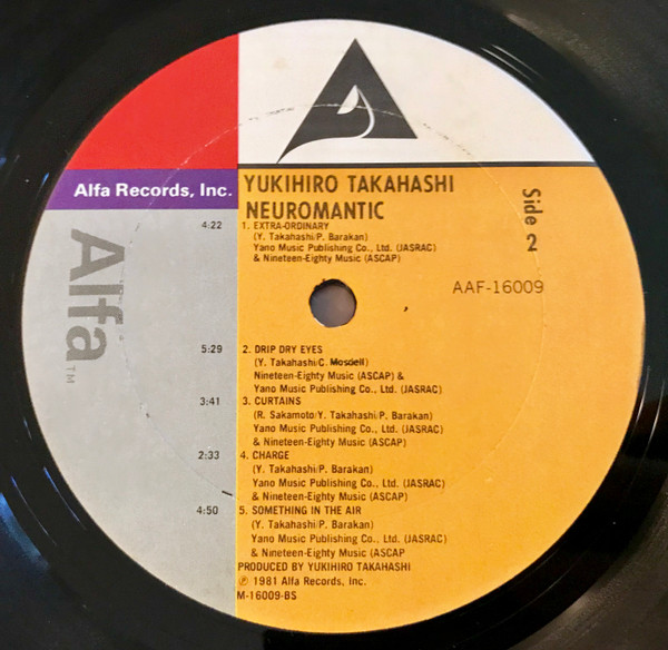 Yukihiro Takahashi - Neuromantic | Alfa (AAF-16009) - 5