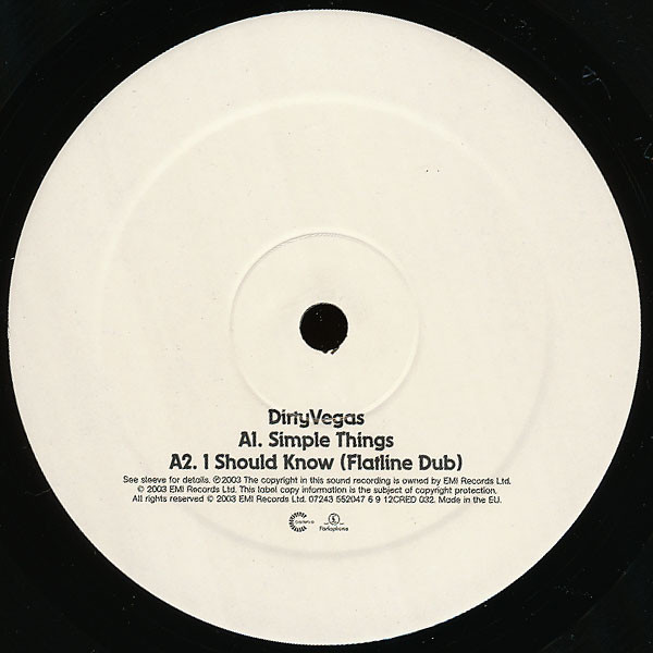 Dirty Vegas - Simple Things | Credence (12CRED 032) - 3