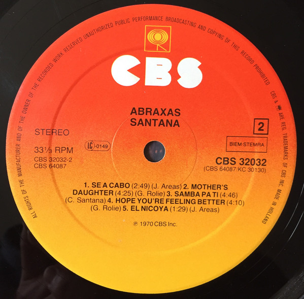 Santana - Abraxas | CBS (CBS 32032) - 4