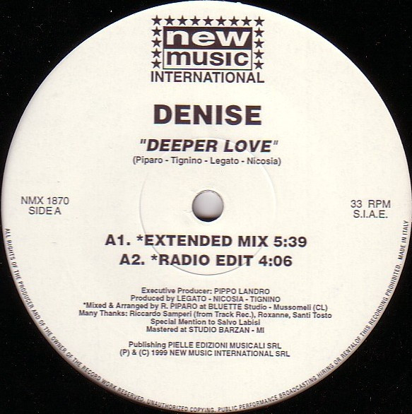 Denise - Deeper Love | New Music International (NMX 1870) - 3