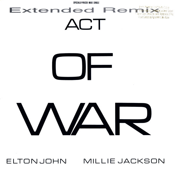 Elton John / Millie Jackson - Act Of War | Geffen Records (0-20347)