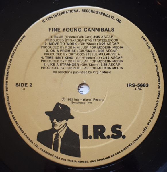 Fine Young Cannibals - Fine Young Cannibals | I.R.S. Records (IRS-5683) - 4 Fine Young Cannibals - Fine Young Cannibals | I.R.S. Records (IRS-5683) - 4