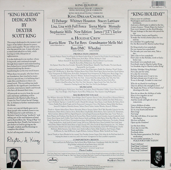 King Dream Chorus & Holiday Crew - King Holiday | Mercury (884 442-1) - 4 King Dream Chorus & Holiday Crew - King Holiday | Mercury (884 442-1) - 4
