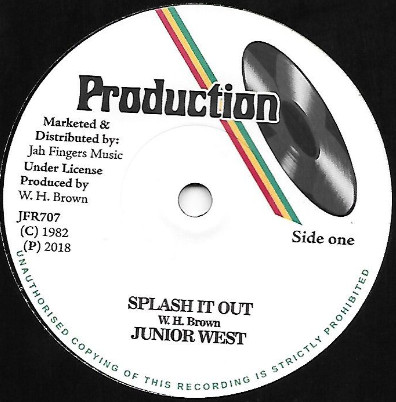 Junior West - Splash It Out | Production (JFR707) - main