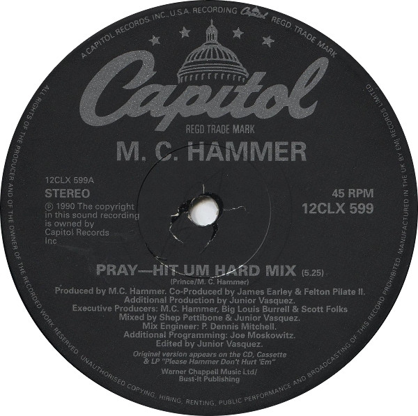 MC Hammer - Pray | Capitol Records (12CLX 599) - 2 MC Hammer - Pray | Capitol Records (12CLX 599) - 2