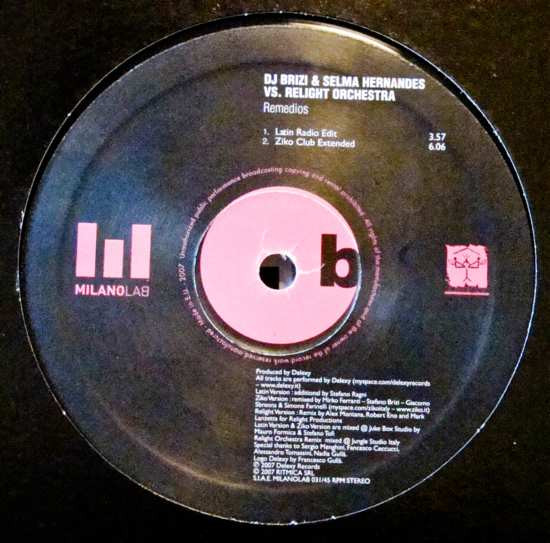 DJ Brizi & Selma Hernandes vs. R.E.light Orchestra - Remedios | Milano Lab (MILANOLAB031) - main