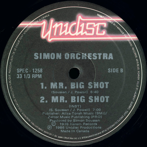 Patti Brooks / Simon Orchestra - After Dark / Mr. Big Shot | Unidisc (SPEC-1258) - 2