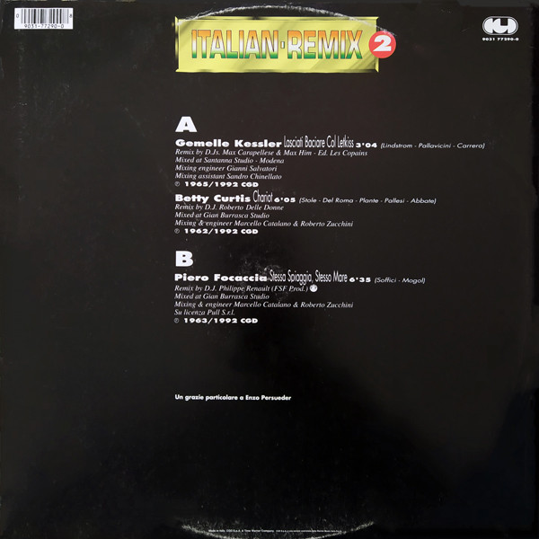 Various - Italian Remix 2 | CGD (9031 77290-0) - 2