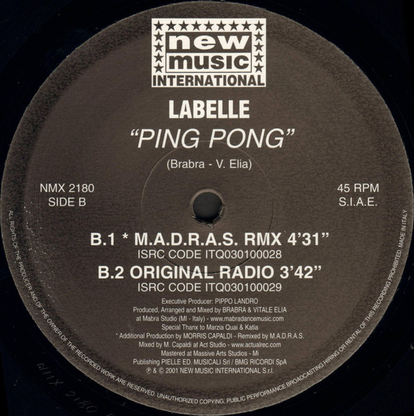Labelle - Ping Pong | New Music International (NMX 2180) - 4 Labelle - Ping Pong | New Music International (NMX 2180) - 4