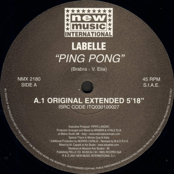 Labelle - Ping Pong | New Music International (NMX 2180) - 3 Labelle - Ping Pong | New Music International (NMX 2180) - 3