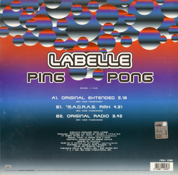 Labelle - Ping Pong | New Music International (NMX 2180) - 2 Labelle - Ping Pong | New Music International (NMX 2180) - 2
