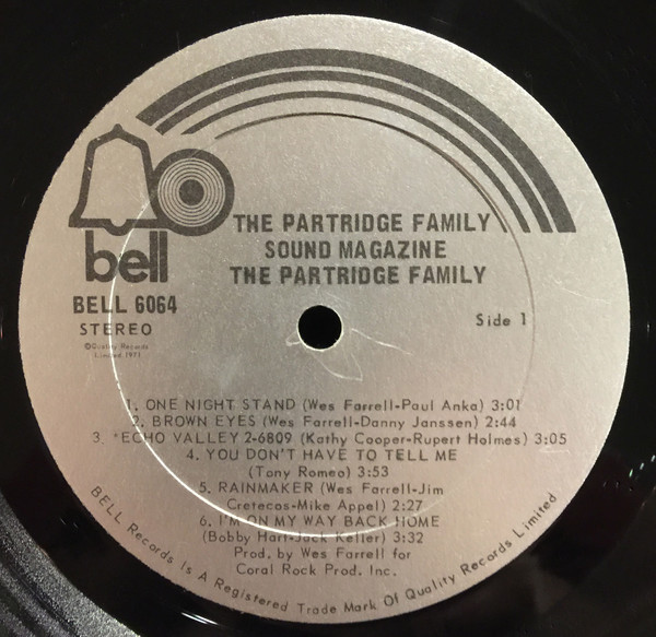 The Partridge Family - The Partridge Family Sound Magazine | Bell Records (BELL 6064) - 2 The Partridge Family - The Partridge Family Sound Magazine | Bell Records (BELL 6064) - 2