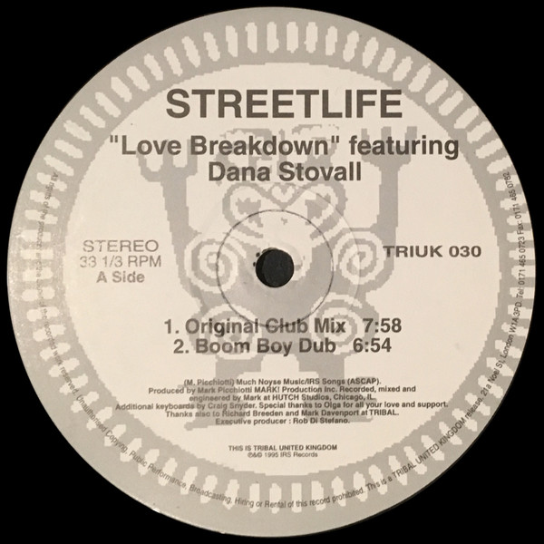 Streetlife Featuring Dana Stovall - Love Breakdown | TRIBAL United Kingdom (TRIUK 030) - 2 Streetlife Featuring Dana Stovall - Love Breakdown | TRIBAL United Kingdom (TRIUK 030) - 2
