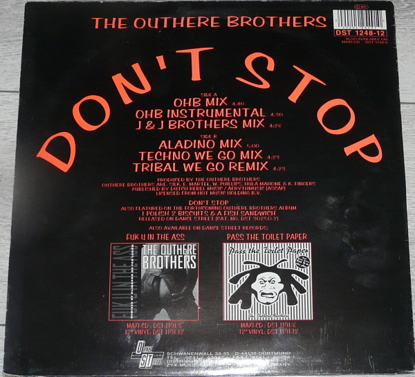 The Outhere Brothers - Don't Stop | Dance Street (DST 1248-12) - 2