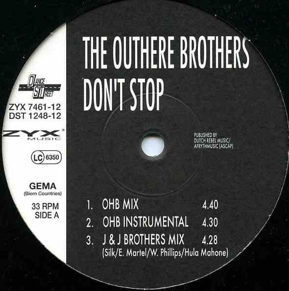 The Outhere Brothers - Don't Stop | Dance Street (DST 1248-12) - 3