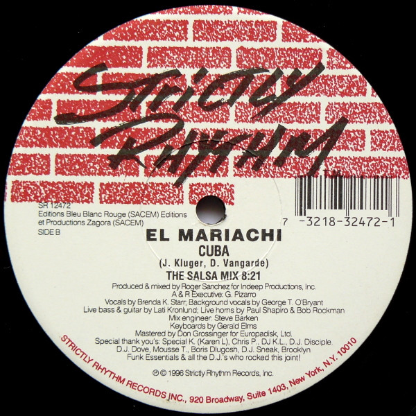 El Mariachi - Cuba | Strictly Rhythm (SR 12472) - 2