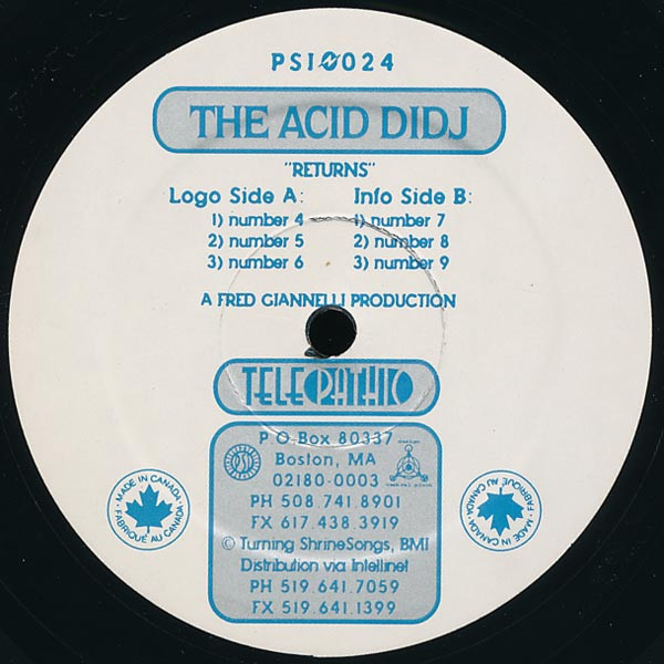The Acid Didj - Returns | Telepathic Recordings (PSI 024)