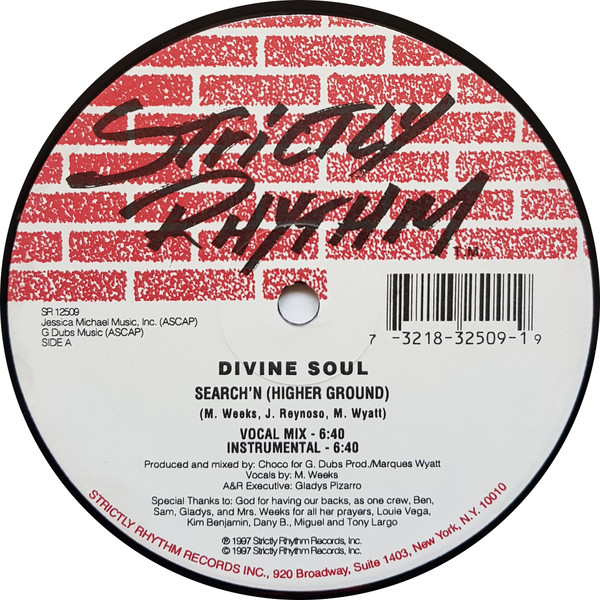 Divine Soul - Search' N (Higher Ground) | Strictly Rhythm (SR 12509) - main