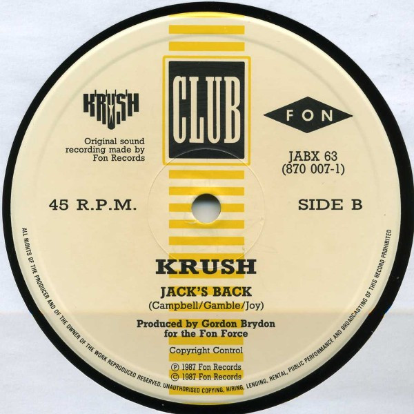Krush - House Arrest (The Beat Is The Law) | Club (JABX 63) - 4